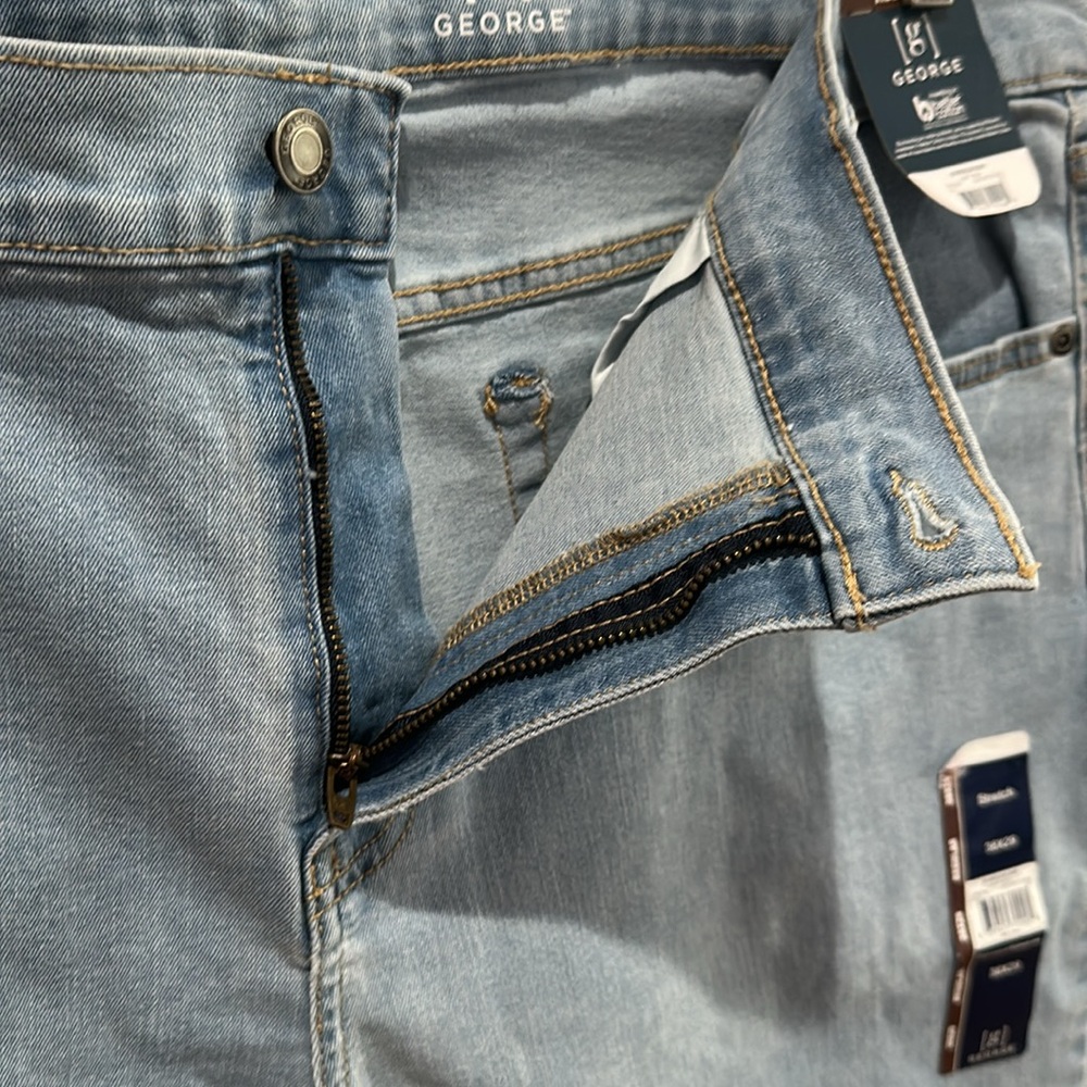 NOT FOR SALE George Stretch Denim Jeans Light Blue Size 38x29 - Picture 5 of 7